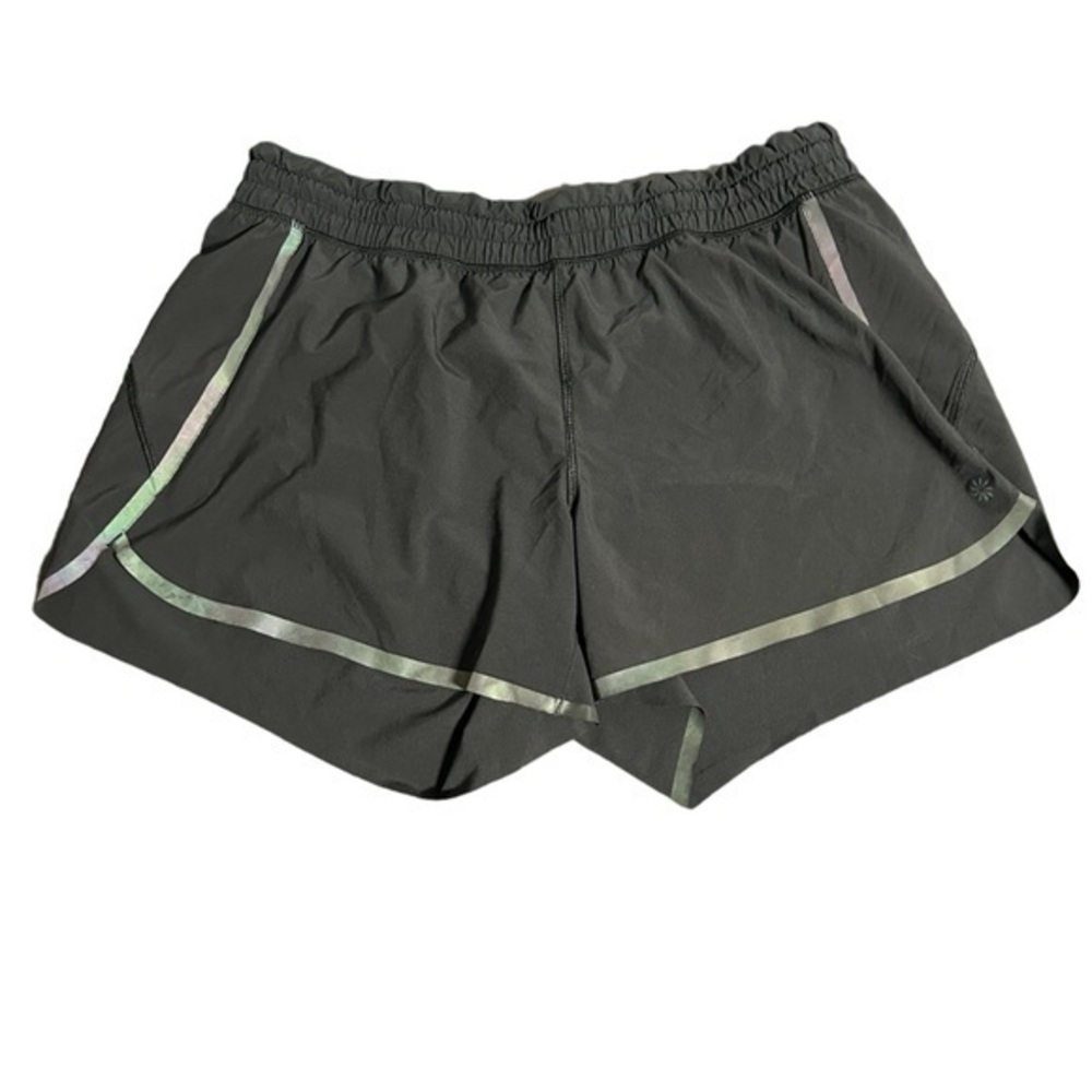 ATHLETA Womens Black Elastic Waist‎ Lined Athletic Shorts Casual Sz Large